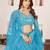 Astonishing SkyBlue Sequins Georgette Engagement Wear Lehenga Choli