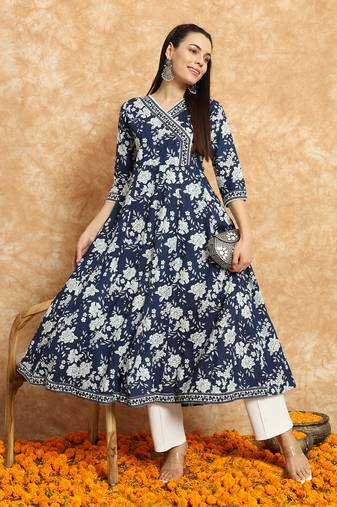 Women Trending Floral Printed Anarkali Kurta