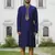 Blue art silk embroidered kurta churidar for men's indian traditional ethnic wear