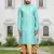 Lemon art silk solid kurta dhoti pants for men's indian traditional ethnic wear