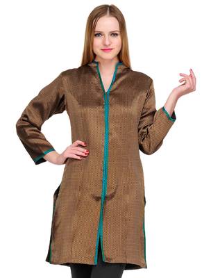 Black Brocade Jacket Style Kurta 1