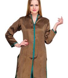 Black Brocade Jacket Style Kurta