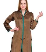 Black Brocade Jacket Style Kurta