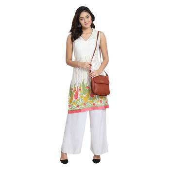 Ivory Paisley Embroidery Kurta 1