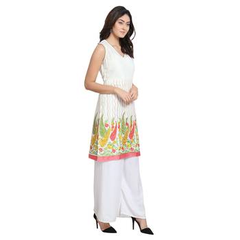 Ivory Paisley Embroidery Kurta 2