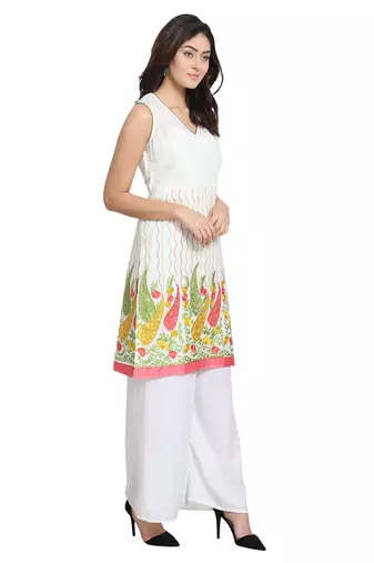 Ivory Paisley Embroidery Kurta