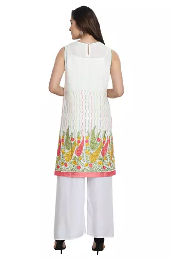 Ivory Paisley Embroidery Kurta