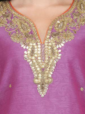 Purple Gota Embroidery Kurta 2