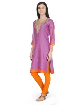 Purple Gota Embroidery Kurta 4