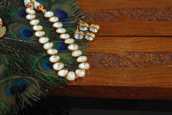 Elegant kundan polki necklace set 2