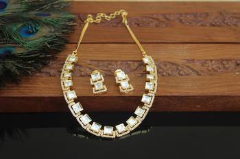 Elegant kundan polki necklace set 1