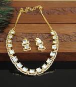 Elegant kundan polki necklace set