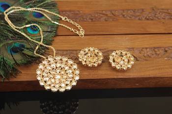 Elegant kundan polki necklace set 3