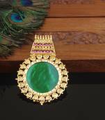 Kerala style gold plated palakka pendant