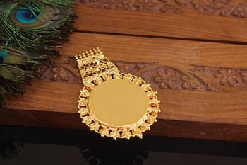 Kerala style gold plated palakka pendant 3