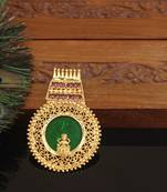 Kerala style gold plated temple palakka pendant