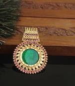 Kerala style gold plated palakka pendant