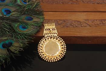 Kerala style gold plated palakka pendant 3