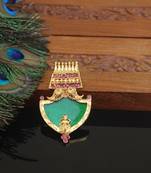 Kerala style gold plated temple palakka pendant