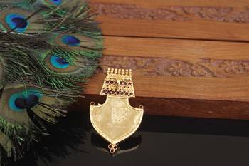 Kerala style gold plated temple palakka pendant 3