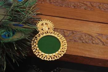 Kerala style gold plated temple palakka pendant 1
