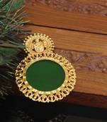 Kerala style gold plated temple palakka pendant