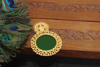 Kerala style gold plated temple palakka pendant 2