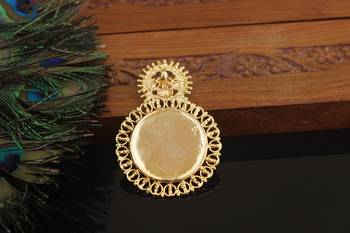 Kerala style gold plated temple palakka pendant 3