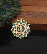 Kerala style gold plated krishna palakka pendant