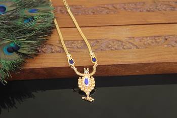 Kerala style gold plated palakka necklace 1