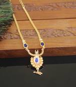 Kerala style gold plated palakka necklace