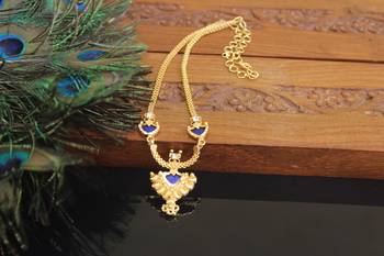 Kerala style gold plated palakka necklace 1