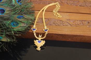 Kerala style gold plated palakka necklace 2