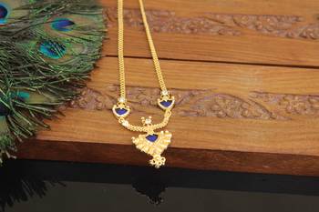 Kerala style gold plated palakka necklace 3