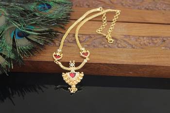 Kerala style gold plated palakka necklace 1