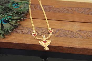Kerala style gold plated palakka necklace 2