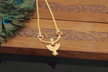 Kerala style gold plated palakka necklace 3