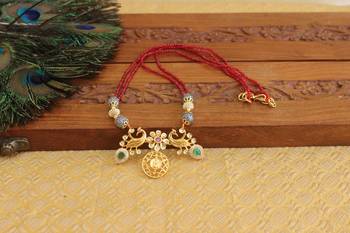 Designer gold plated beads necklace 1