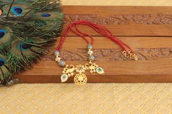 Designer gold plated beads necklace 3