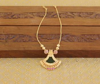 Kerala style gold plated palakka necklace 1