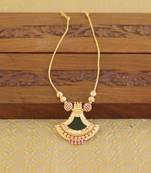Kerala style gold plated palakka necklace