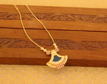 Kerala style gold plated palakka necklace 2