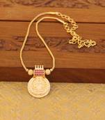 Kerala style gold plated temple coin necklace