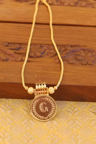 Kerala style gold plated temple coin necklace