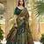 Yana Fab Green Tussar Silk Kalamkari Printed Lehenga Choli Set