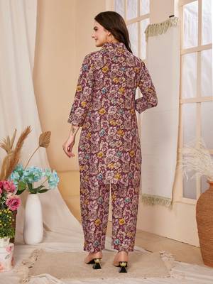 Multi colour beautiful printed trendy coord set dress for looks 3