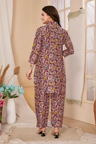 Multi colour beautiful printed trendy coord set dress for looks