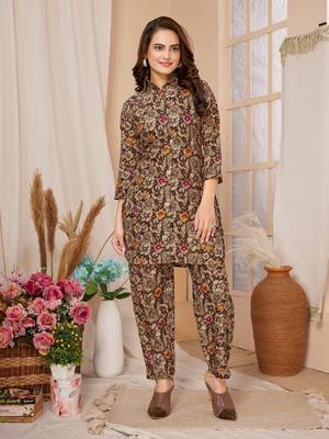 Multi colour beautiful printed trendy coord set dress for looks 1