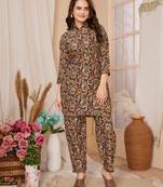 Multi colour beautiful printed trendy coord set dress for girlie looks