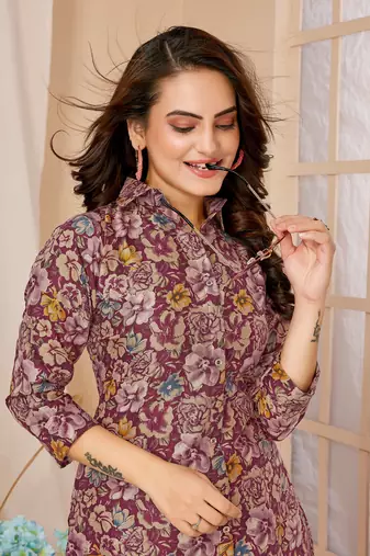 Multi colour beautiful printed trendy coord set dress for looks